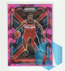 2020-21 Panini Prizm Pink Cracked Ice Rookie RC #275 Cassius Winston Wizards